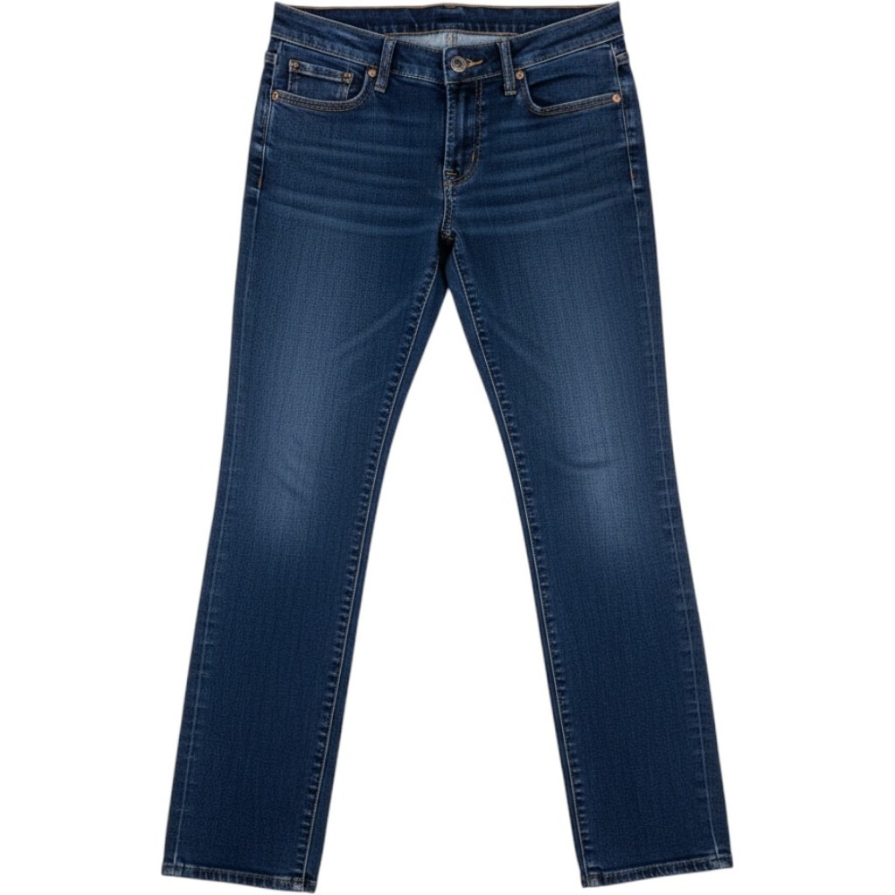 Lucky Brand Womens Blue Jeans Size 4 Dark Wash Stretch Straight Leg Low Rise